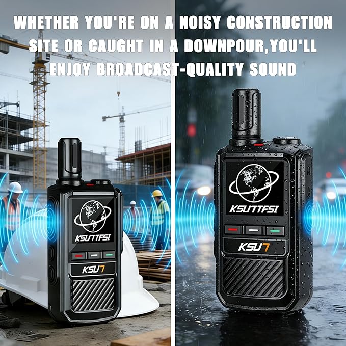 Lifetime Free Global Rapid Walkie Talkies Unlimited Range Nationwide PTT 4G LTE PoC Long Range Two Way Radio 5000 Miles Long Distance with Flashlight for Family,Outdoor,Logistics (7 Pack with SIM)