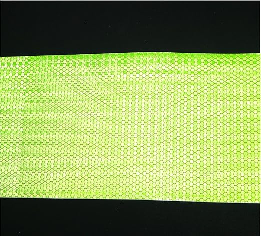 Green Reflective Tape Outdoor Waterproof 8 inch Wide, High Visibility Warning Industrial Marking Tape, Safety Stickers (68 feet)