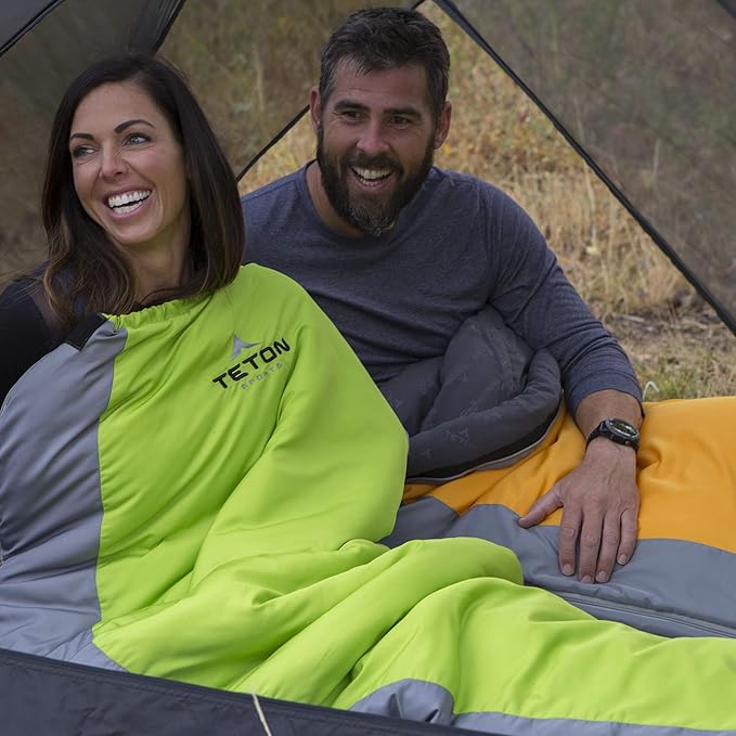 Teton 20F and 5F Degree Sleeping Bag; Lightweight, Warm Weather Mummy Sleeping Bags for Adults and Kids, Camping, Backpacking, Hiking