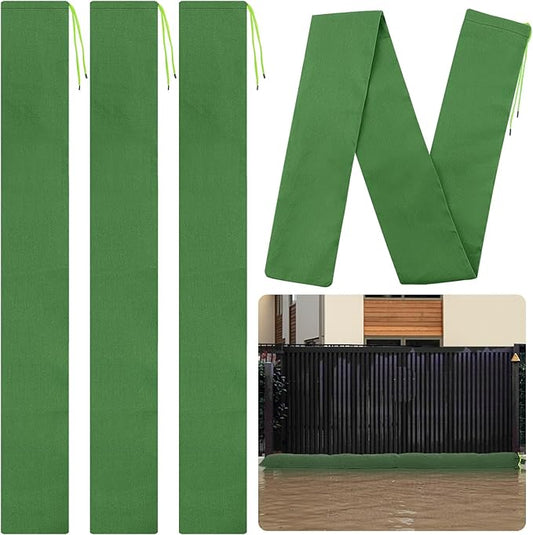 4Pcs 10'× 6'' Long Sand Bags for Flooding - Thickened Canvas Flood Protection Sandbag Tube with Elastic Band, Reusable Flood Rain Wind Barrier Sand Bag Tube for Door Window Flood Control