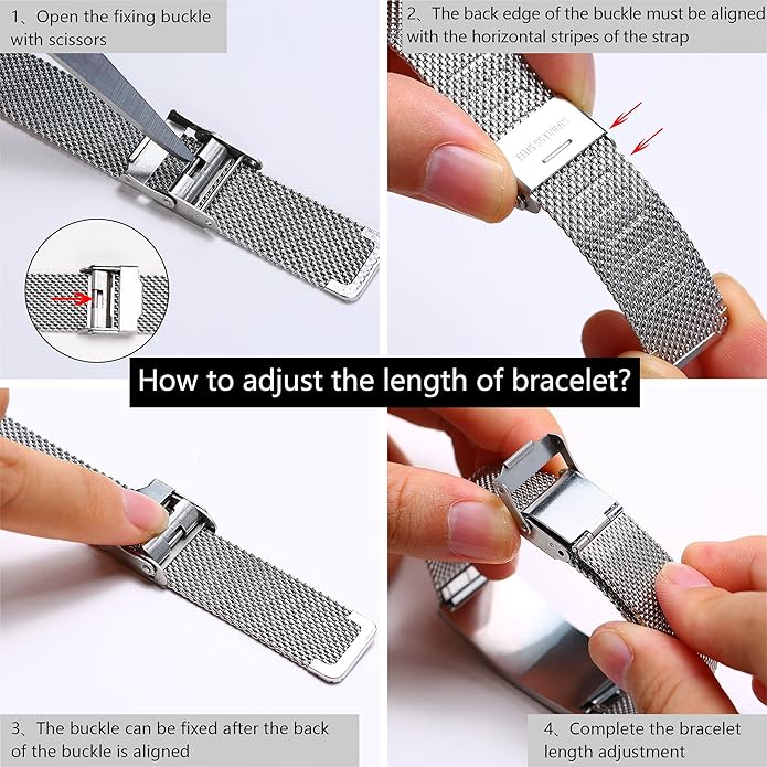 VNOX Medical Alert Bracelets for Men & Women Kids with Free Engraving Adjustable Stainless Steel Mesh Emergency Medical ID Bracelets Wristband