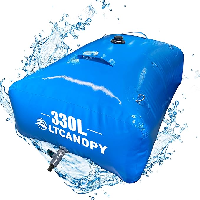Foldable Portable Large Capacity Soft Water Bag - Fire Prevention, Drought Resistance, Emergency Water Storage 330L/90gal