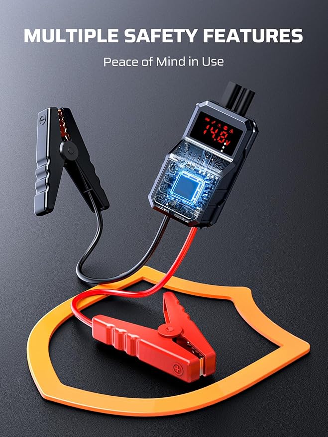 AFERIY 88Wh UltraSafe Sodium Ions Jump Starter，2000 A Car Battery Jump Starter with PD 60W Fast Charge，12V Jump Box with USB Ports, LCD Display and 3 Modes Flashlight