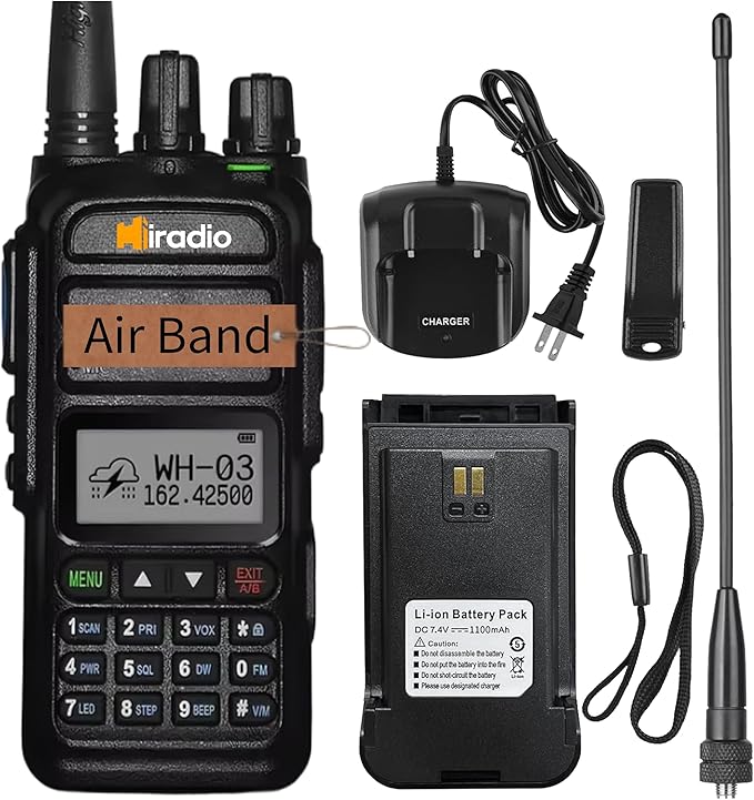 Y23UV-83 Professional Two-Way Radio, 128 Channel UHF VHF Handheld Walkie Talkie with NOAA Weather Alert, Dual Standby, VOX, FM Radio, USB-C Charging for Job Site, Outdoor
