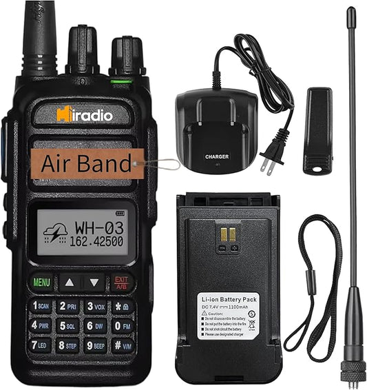 Y23UV-83 Professional Two-Way Radio, 128 Channel UHF VHF Handheld Walkie Talkie with NOAA Weather Alert, Dual Standby, VOX, FM Radio, USB-C Charging for Job Site, Outdoor