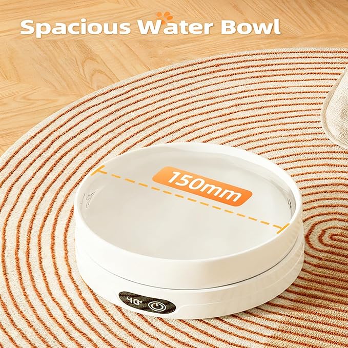 Heated Water Pet Bowl, 4 Temperature Settings Dringking Bowl for Dogs, Cats and Small Animals, Digital Display Temperature Bowl, Indoor Use