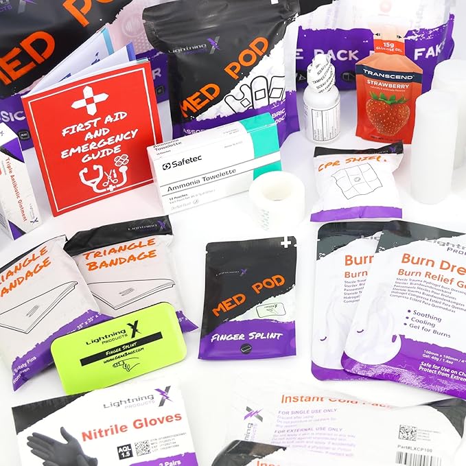 Lightning X Basic First Aid Responder EMT Medical Stocked Trauma Fill Kit LXSMK-A