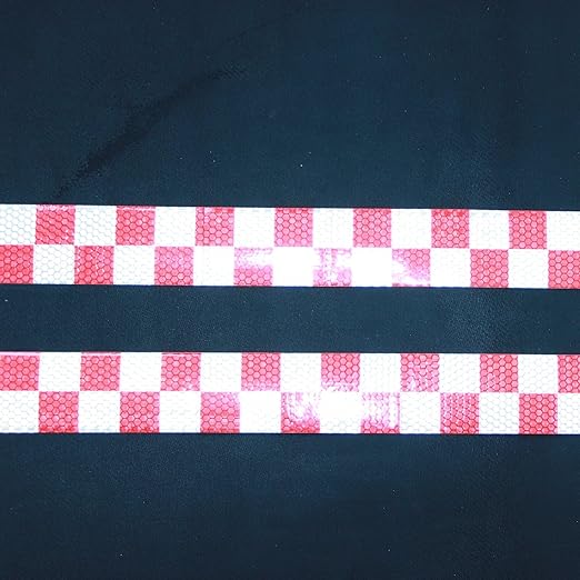 Reflective Tape Red White 2 Inch x 168 Feet, Outdoor Waterproof Warning Reflector, Night Safety Stickers for Car Bicycles