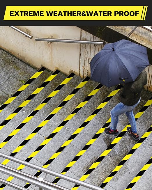 Avery Dennison Safety Floor Tape 2 Inch x 108 FT, Heavy-Duty PVC Forklift-Resistant, High-Visibility Reflective for Warehouse/Factory/Parking, Black & Yellow, ROHS/Reach Certified (1 Roll)