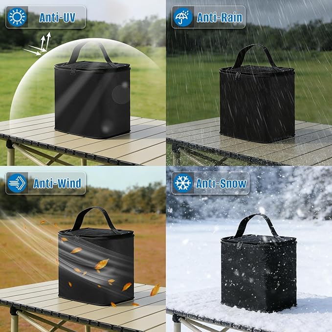 SIRUITON Mini Fuel Cylinder Storage Bag, Refillable Propane cylinder 1 LB Tank Cover, Small Propane Tanks Bag, 600D Oxford Fabric, fuel keg refillable propane tank Bag, for Outdoor Camping, cooking