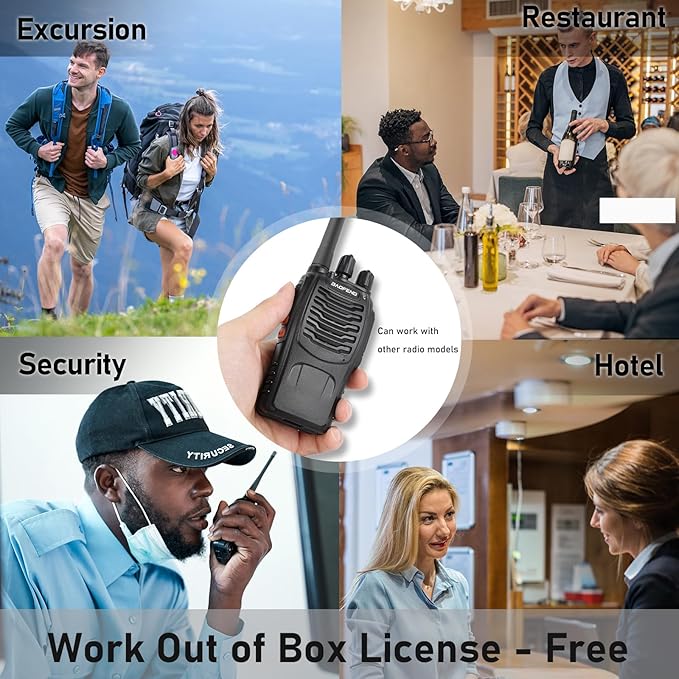 BAOFENG Walkie Talkies Long Range for Adults with 4 Rechargeable Batteries Earpiece, Two Way Radio BAOFENG BF-88A Portable 2 Way Radio for Family Hiking Camping-2 Pack