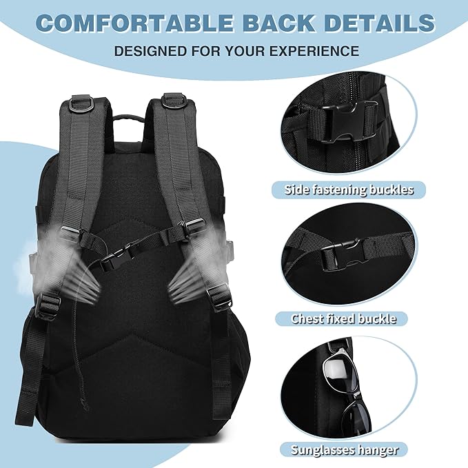 Wotony Tactical Backpack - Military waterproof backpack with multiple pockets and tactical gear for the outdoors (Yellow Maple Leaf, 25L)