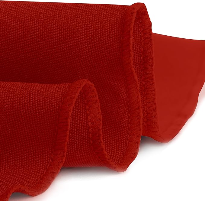 Gee Di Moda Round Tablecloth - 90 Inch Burnt Orange Round Table Cloth for 30 to 60 Inch Round Tables - Heavy Duty Washable Fabric - for Buffet Table, Holiday Party, Dinner, Wedding & Baby Shower