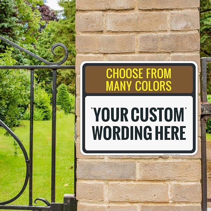 Custom Personalized Signs For Home, Office, Business, Delivery, Decor, Indoor/Outdoor Use Black Border Sign, 24x30 Aluminum Inches, Rust Free .063 Aluminum, Fade Resistant, Made in USA