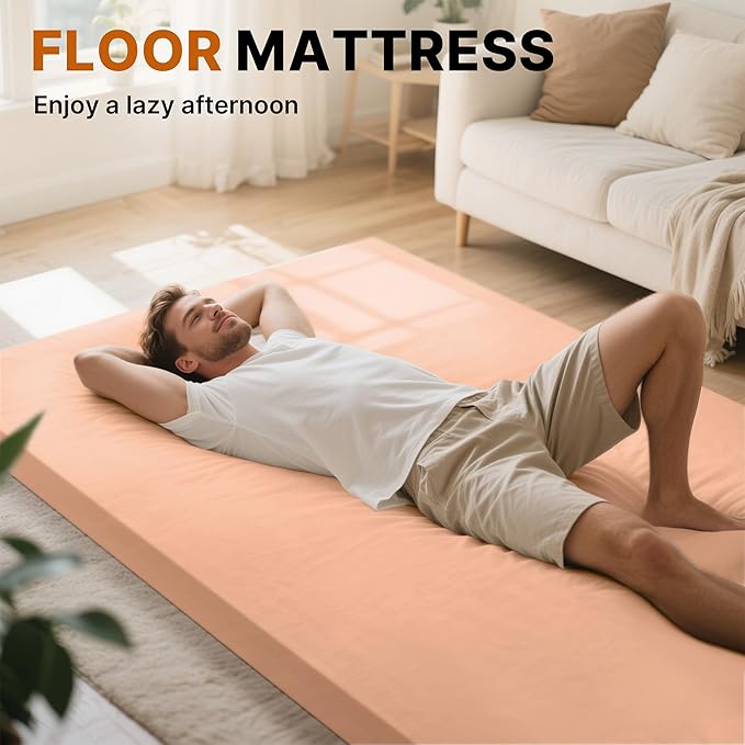 Floor Memory Foam Car Camping Bed Glamping Roll Up Futon Mattress, Japanese Floor Sleeping Mat Camp Cot Mattress Pad Travel Guest Side Sleepers [Cot: 72 * 24 * 3'']