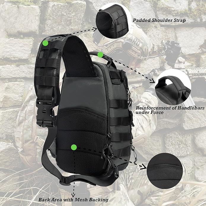 NICGID Tactical Military Backpack Daypack Molle Army Assault Pack Bug Out Bag Travel Fishing Hiking Trekking Rucksack