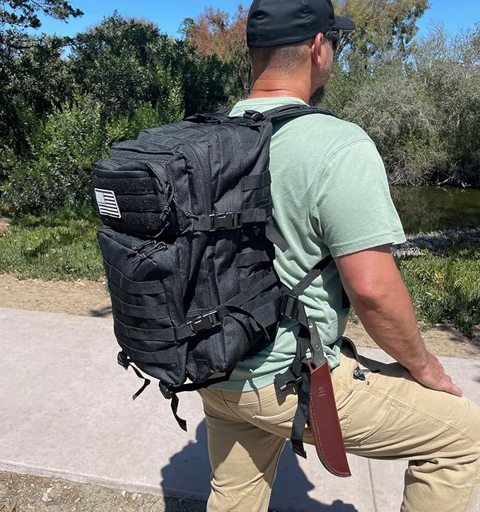 XGear Tactical Military Tactical Backpack – Large Army Assault 3 Day Molle Bug Out Bag Hiking Trekking Rucksack Backpack (Black)