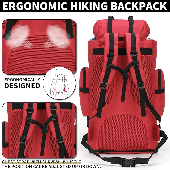 Hiking Backpack for Men 70L/100L Camping Backpack Military Rucksack Molle 3 Days Assault Pack for Climbing
