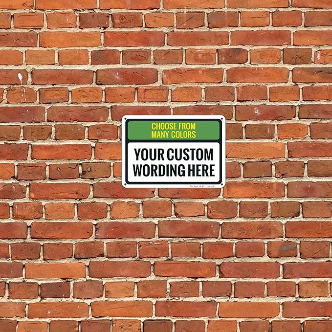 Custom Personalized Signs For Home, Office, Business, Delivery, Decor, Indoor/Outdoor Use Black Border Sign, 10x7 Aluminum Inches, Rust Free .040 Aluminum, Fade Resistant, Made in USA