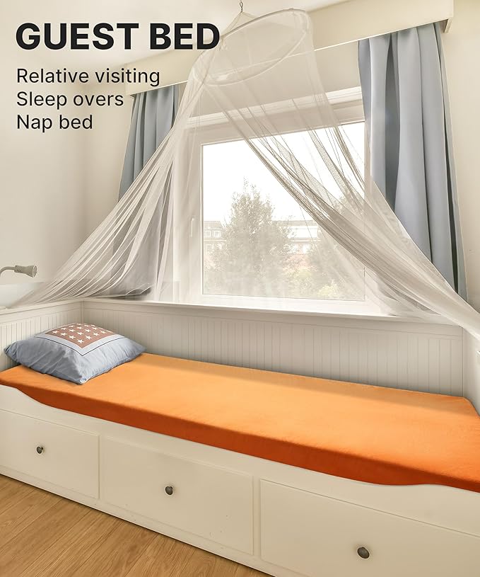 4 INCH Extra Thick Memory Foam Camping Mattress, 30D Foam Camp Pad for Car Tent Cot, Roll Up Mattress for Guests Sleepovers RV Truck Camper
