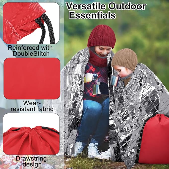 252 Pack Homeless Care Package Supplies Bulk Care Kit for Winter Beanie Gloves Sock Drawstring Bags Blankets for Women Men Gift (Silver)