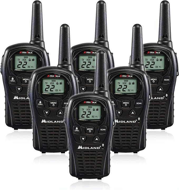 Midland LXT500VP3 FRS Two Way Radios - 6 Pack Bundle w/Chargers