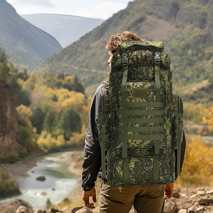 Hiking Backpack for Men 70L/100L Camping Backpack Military Rucksack Molle 3 Days Assault Pack for Climbing