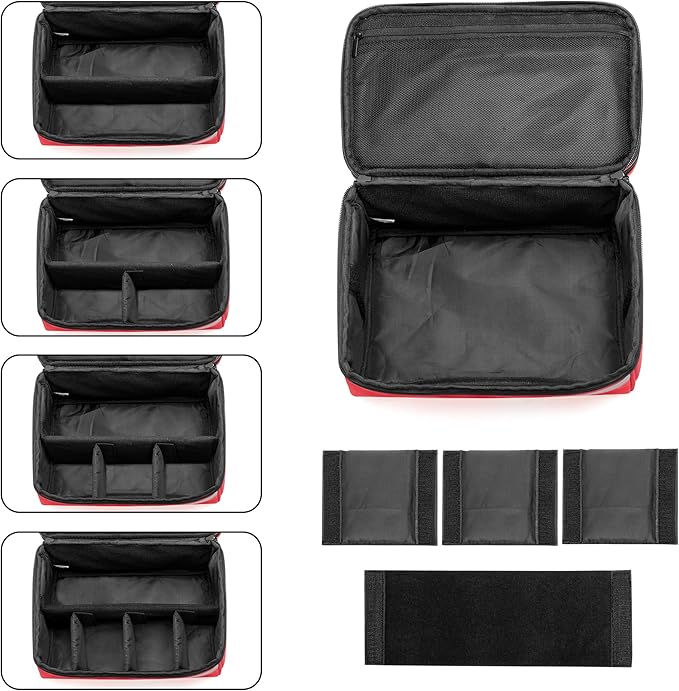 Trunab Medicine Storage and Organizer Bag Empty, Pill Bottle Organizer with Portable Small Pouch, Home First Aid Box for Emergency Medication, Supplements or Medical Kits (Bag Only)(Patent Design)
