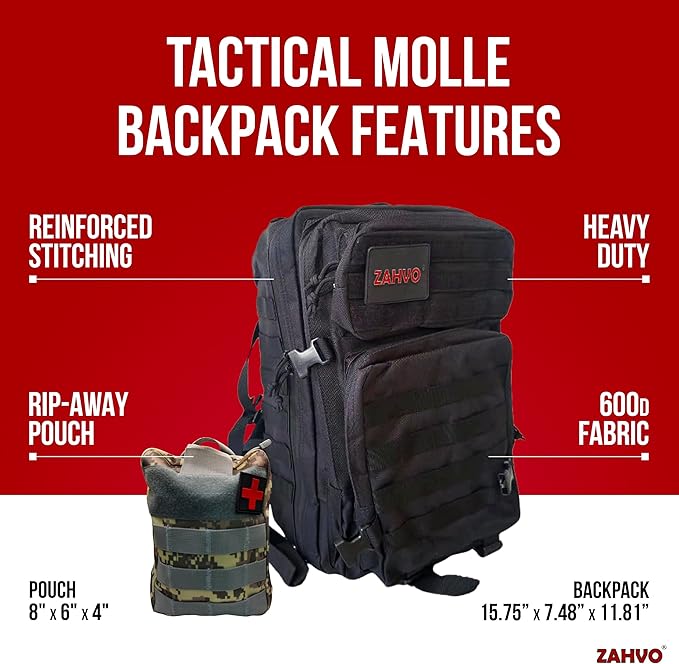72 Hour Emergency Survival Kit with Food, Solar Power Bank, Water Purifier, First Aid & Tools, Go Bag Emergency Survival Backpack & Emergency Survival Kit for Disaster Preparedness & Evacuation
