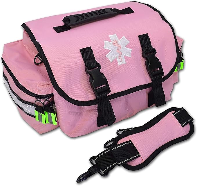 Lightning X Products Small EMT Medic First Responder Trauma EMS Jump Bag With Dividers - Ladies Pink