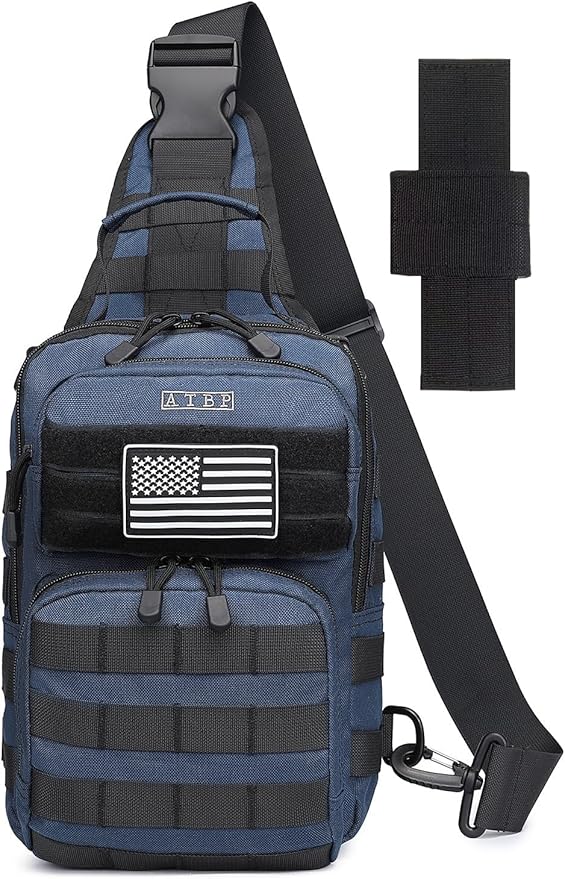 ATBP Tactical Sling Backpack With Holster Military Crossbody Bag for Men Single Shoulder Back Pack 10L