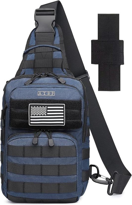 ATBP Tactical Sling Backpack With Holster Military Crossbody Bag for Men Single Shoulder Back Pack 10L