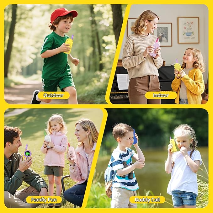 Walkie Talkies for Kids Toys: Toys for 3-12 Year Old Boys Girls - 22 Channels 2 Way Radio Toy with Backlit LCD Flashlight - 3 Miles Range for Outside/Camping/Hiking (2-Pack)
