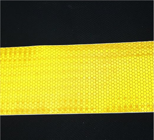 Yellow Reflective Tape 8 inch Wide, Outdoor Waterproof High Visibility Warning Industrial Marking Tape, Safety Stickers (68 feet)