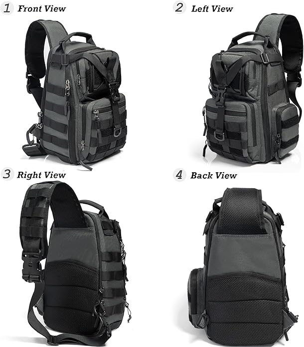 NICGID Tactical Military Backpack Daypack Molle Army Assault Pack Bug Out Bag Travel Fishing Hiking Trekking Rucksack