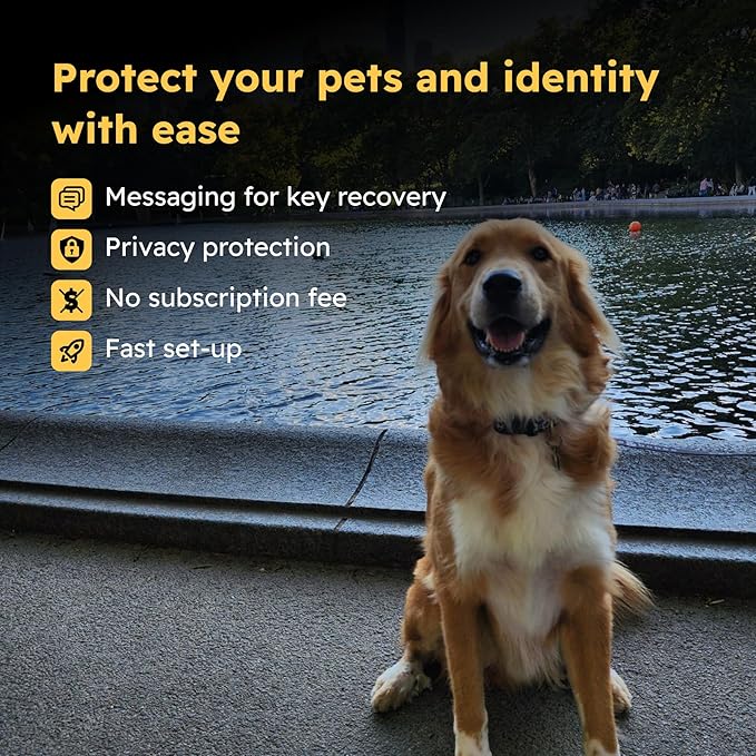 Smart Dog Cat Tag - Custom QR Code Pet ID, Durable Acrylic, 2 Pack, Round, No Subscription Fees