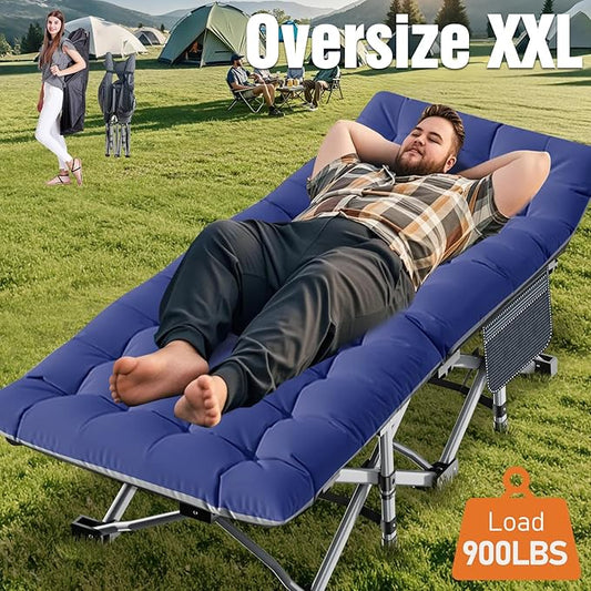 ABORON Heavy-Duty Folding Guest Bed for Adults, 500lb Capacity, Portable Extra Cot with 1249D Double Layer, Ideal for Indoor Guest Stays & Temporary Home Use