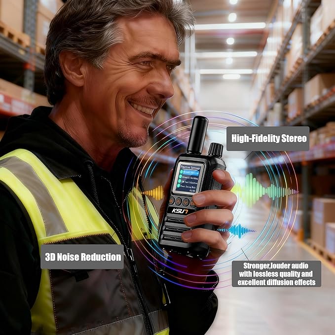 Lifetime Free Global Rapid Walkie Talkies Unlimited Range Nationwide PTT 4G LTE PoC Long Range Two Way Radio 5000 Miles Long Distance Radios for Family,Logistics,Construction (8 Pack with SIM)