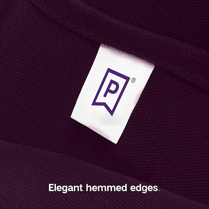 Gee Di Moda Round Tablecloth - 120 Inch Eggplant Round Table Cloth for 60 to 96 Inch Round Tables - Heavy Duty Washable Fabric - for Buffet Table, Holiday Party, Dinner, Wedding & Baby Shower