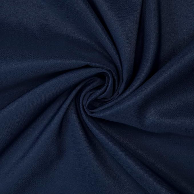 Gee Di Moda Round Tablecloth - 90 Inch Navy Blue Round Table Cloth for 30 to 60 Inch Round Tables - Heavy Duty Washable Fabric - for Buffet Table, Holiday Party, Dinner, Wedding & Baby Shower