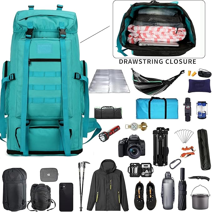 Hiking Backpack for Men 70L/100L Camping Backpack Military Rucksack Molle 3 Days Assault Pack for Climbing