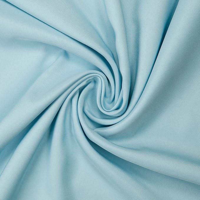 Gee Di Moda Round Tablecloth - 108 Inch Baby Blue Round Table Cloth for 48 to 72 Inch Round Tables - Heavy Duty Washable Fabric - for Buffet Table, Holiday Party, Dinner, Wedding & Baby Shower