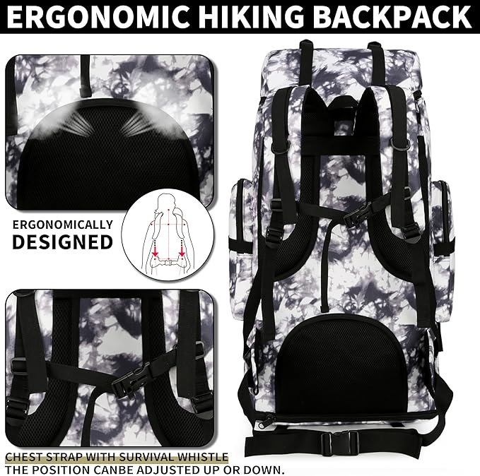 Hiking Backpack for Men 70L/100L Camping Backpack Military Rucksack Molle 3 Days Assault Pack for Climbing