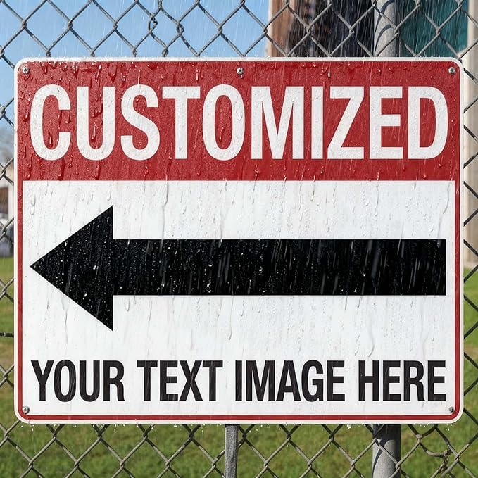 Custom Metal Sign, 14x10 Inches Reflective Option, .040 Aluminum, UV Protected, Waterproof, Easy to Mount