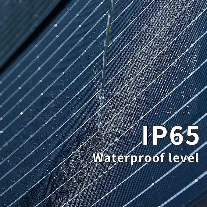 BLUERISE 60W Solar Panel Monocrystalline ETFE Cover Portable Foldable Solar Charger for Portable Power Station Generator, iPhone, Ipad, Laptop USB QC 3.0, Typc C Output for Outdoor Camping Van RV Trip