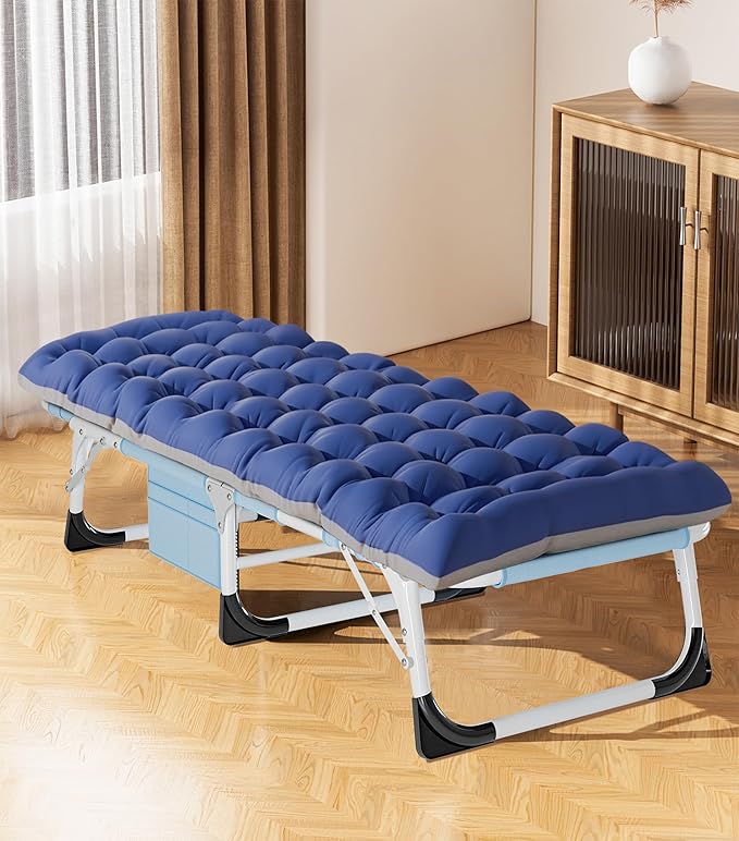ABORON Heavy-Duty Folding Guest Bed for Adults, 500lb Capacity, Portable Extra Cot with 1245D Double Layer, Ideal for Indoor Guest Stays & Temporary Home Use