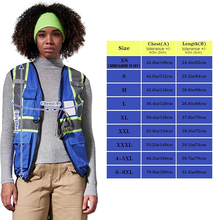 AYKRM Custom Logo Personalised Printed High Visibility Reflective 2 two tone work construction Safety Vest