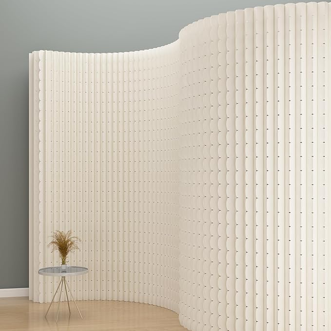 Foldable Room Divider Privacy Screens Movable Temporary Wall Space Partition, 5.25~9.19 FT Tall, 6.56~16.4 FT Width, Choice of Various Sizes and Styles