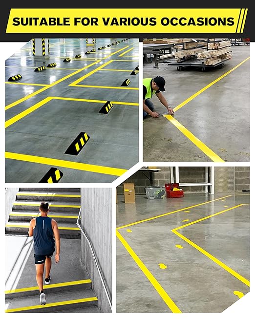 Avery Dennison Floor Marking Tape, 2 Inch x 108 Ft Yellow Caution Tape, 1 Rolls Heavy Duty Safety Tape for Indoor & Outdoor, High Adhesion & Durable | Warehouse, Factory, Parking, Retail