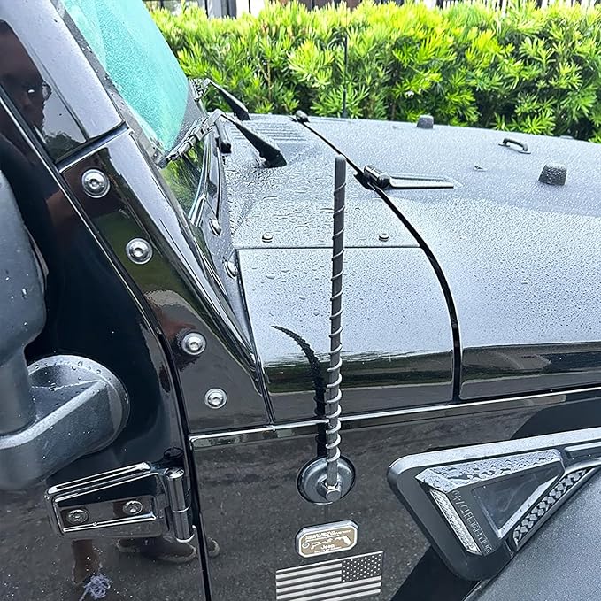 VOFONO 9 inch Antenna for 2007-2025 Jeep Wrangler Gladiator JL JK JT Unlimited Sport Rubicon Sahara Mojave Willys 4xe Wrangler Gladiator Accessories Car Radio Antenna Short Replacement